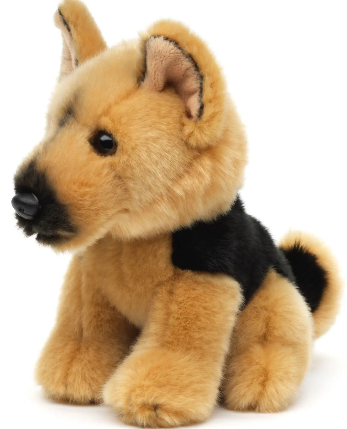 Plüschtier Hund, Deutscher Schäferhund, braun-schwarz, 18cm, Uni Toys