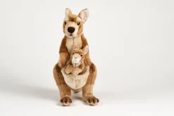 Plüschtier Känguru, Kängurubaby, beige, 20cm, Uni Toys