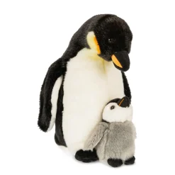 Plüschtier Pinguin, Pinguin mit Baby, schwarz-weiß, 26cm, Uni Toys