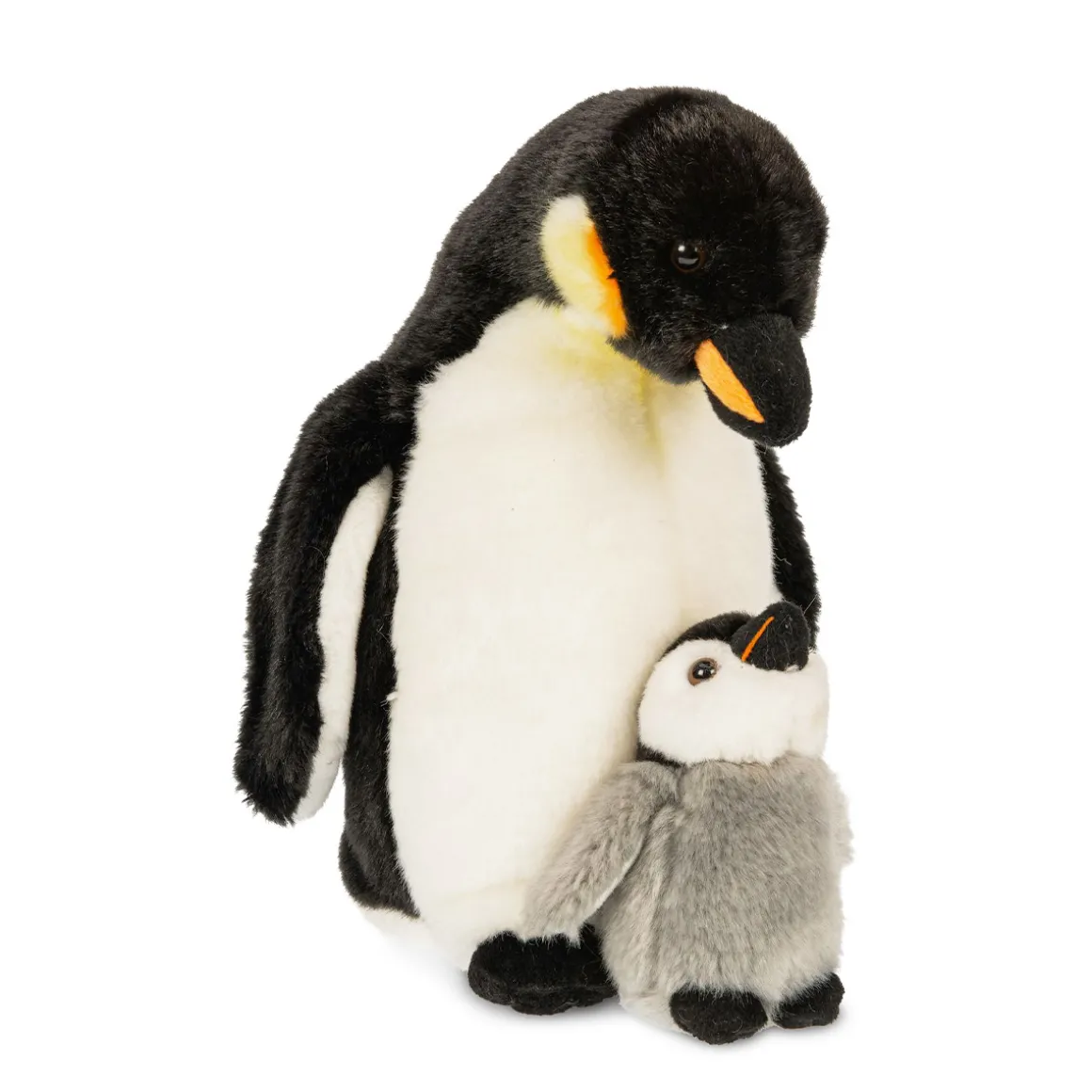 Plüschtier Pinguin, Pinguin mit Baby, schwarz-weiß, 26cm, Uni Toys