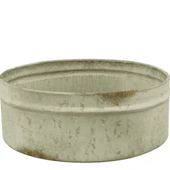 Schale used look, Zinkschale rund, Pflanzschale shabby chic, Ø25cm