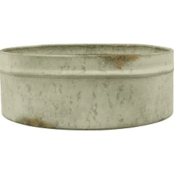 Schale used look, Zinkschale rund, Pflanzschale shabby chic, Ø25cm