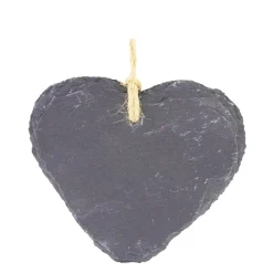 Schiefertafel Herz, Memotafel in Herzform, 10x10cm, zum Hängen