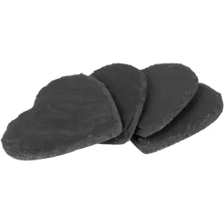 Schieferuntersetzer Herz, Untersetzer in Herzform, Set/4, 10x10cm