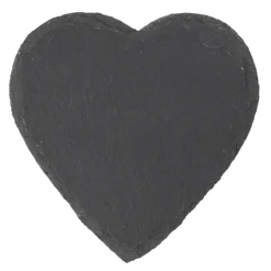 Schieferuntersetzer Herz, Untersetzer in Herzform, Set/4, 10x10cm