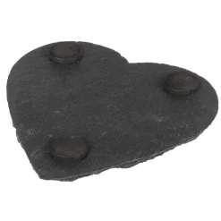 Schieferuntersetzer Herz, Untersetzer in Herzform, Set/4, 10x10cm