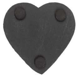 Schieferuntersetzer Herz, Untersetzer in Herzform, Set/4, 10x10cm