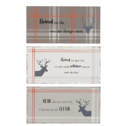 Schild Hirsch Karo, Metallschild Mehr als nur ein Ort..., 40x20cm, Boltze Home Collections