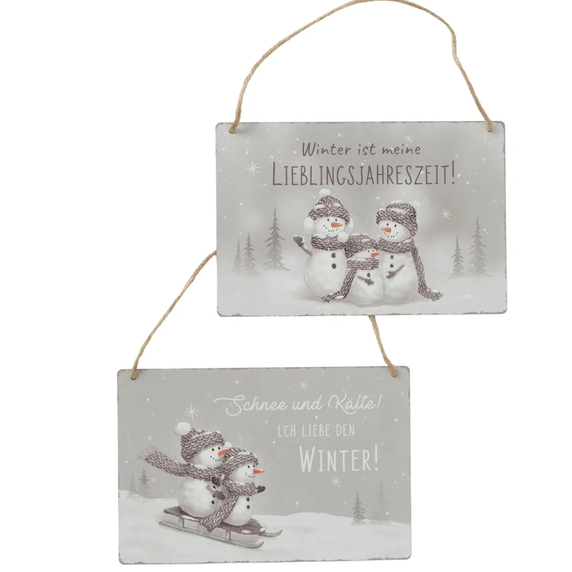 Schild Schneemann Frosty Winter ist meine Lieblingsjahreszeit, Schneemann-Familie, Boltze Home Collections
