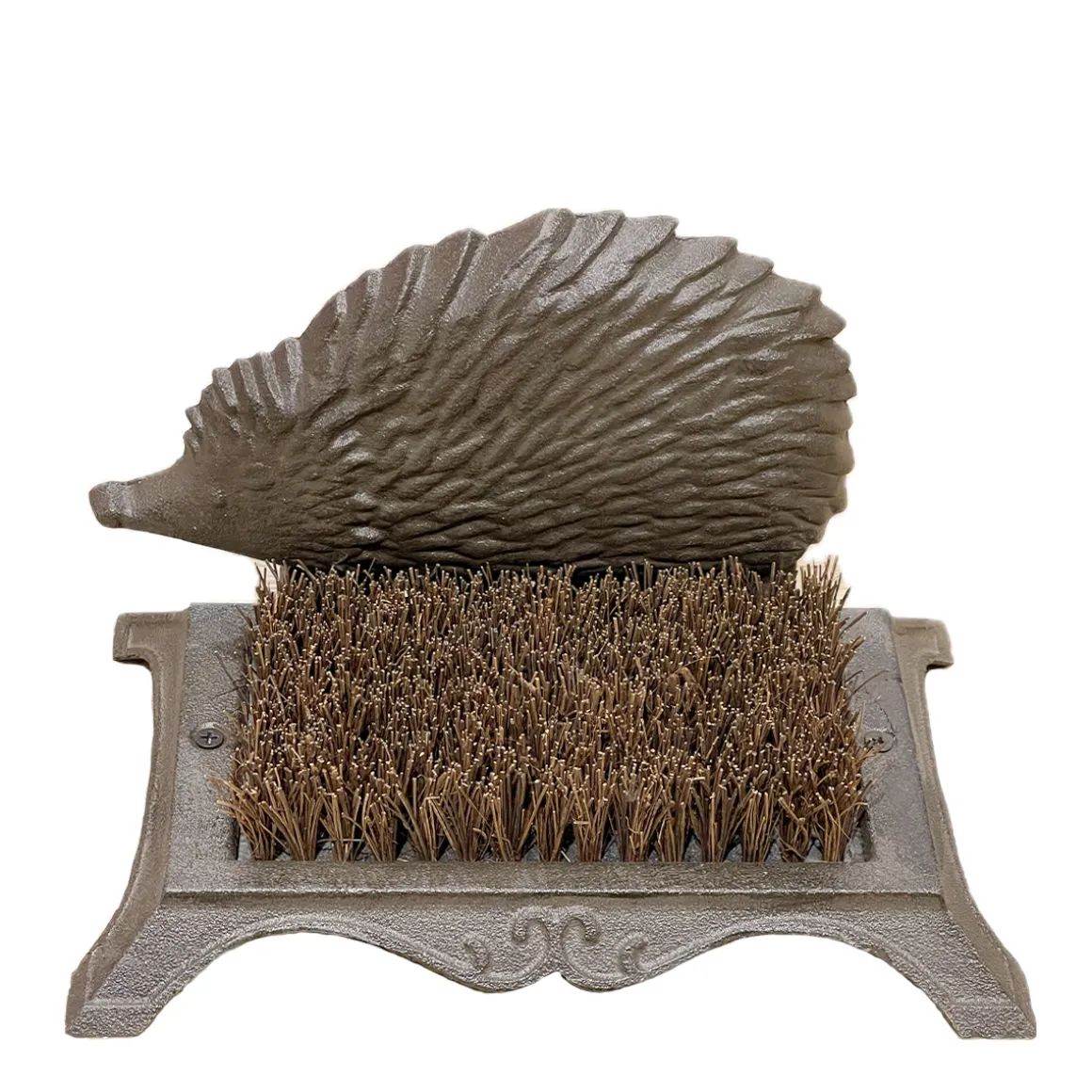Schuhabstreifer Igel, Schuhputzbürste aus Eisen, rostoptik, 25x18cm, DIJK Natural Collections