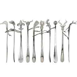 Schuhlöffel Kuh, Kuhkopf silber, 52cm, Mars & More