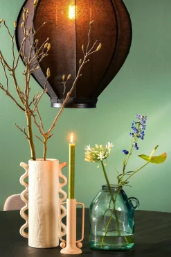 Stabkerzen Stearin grün, Spitzkerzen 25cm, Set/6St, Mica Decorations