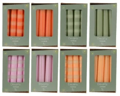 Stabkerze, Spitzkerzen geringelt oder gestreift, 12cm, 4St/Packg