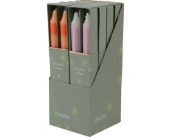 Stabkerze, Spitzkerzen geringelt oder gestreift, 23cm, 2St/Packg