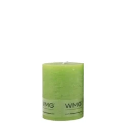 Stumpenkerze Rustic grün, Wachskerze, 40x38mm, WMG Grünberger