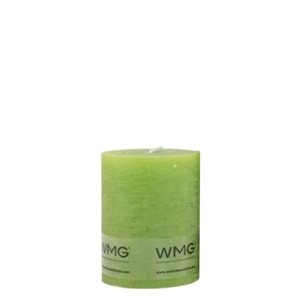 Stumpenkerze Rustic grün, Wachskerze, 40x38mm, WMG Grünberger