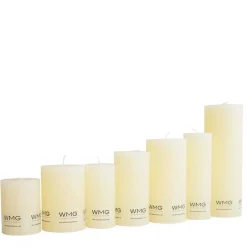 Stumpenkerze Rustic ivory, Wachskerze, 60x60mm, WMG Grünberger