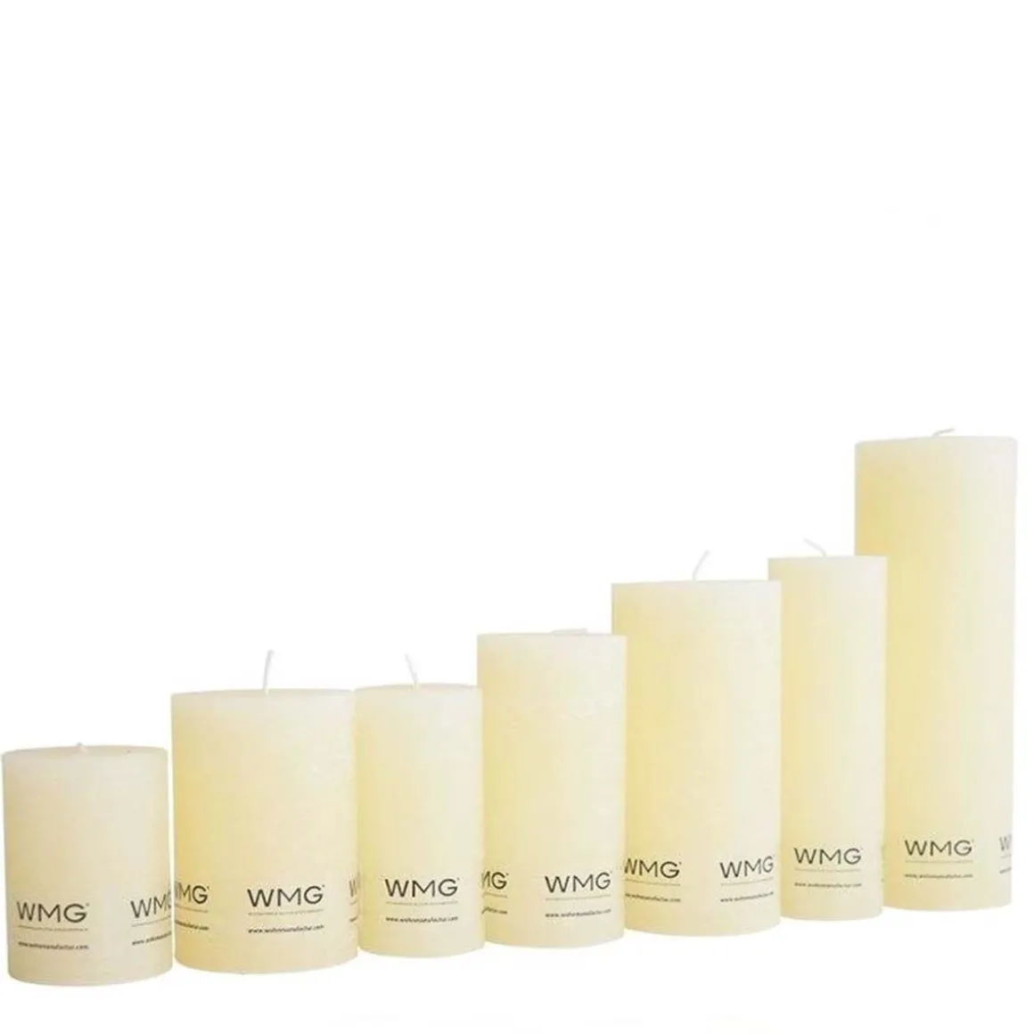 Stumpenkerze Rustic Ivory, Wachskerze, 80x60mm, WMG Grünberger