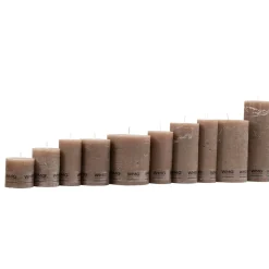 Stumpenkerze Rustic Milchkaffee, Wachskerze, 40x38mm, WMG Grünberger