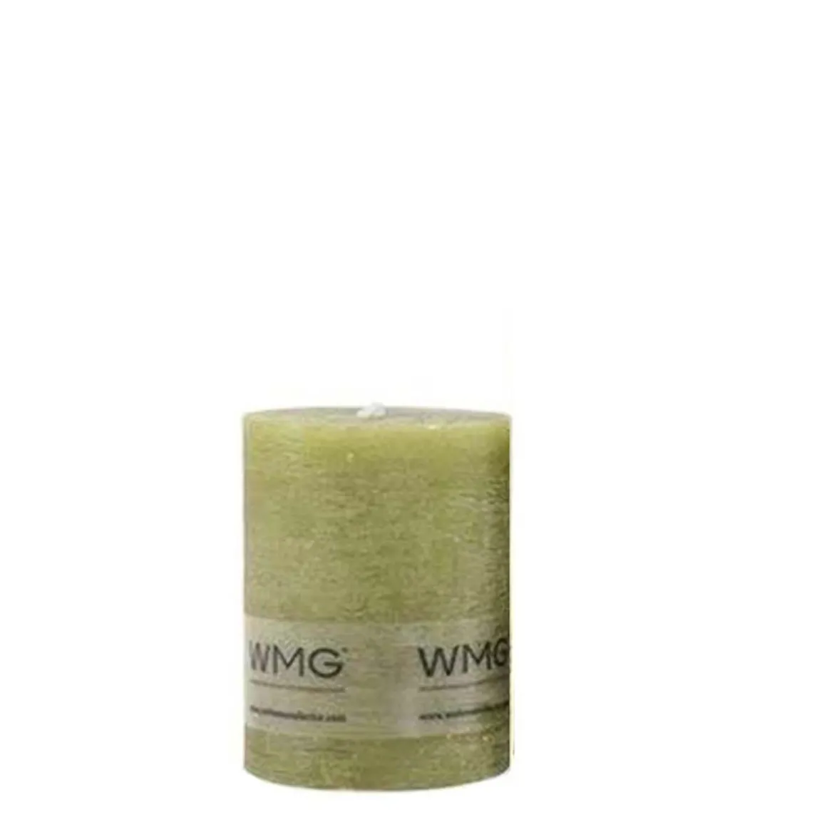Stumpenkerze Rustic olive, Wachskerze, 40x38mm, WMG Grünberger
