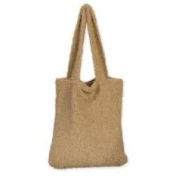 Teddytasche, Schultertasche, Shopper aus Teddyfell, natur