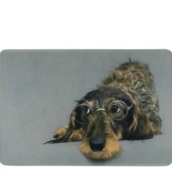 Textil Fußmatte Dackel, Dackel mit Brille, 75x50cm Mars & More