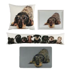 Textil Fußmatte Dackel, Dackel mit Brille, 75x50cm Mars & More