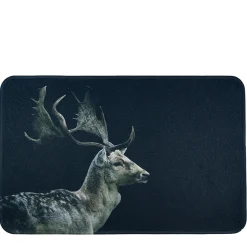 Textil Fußmatte Hirsch, Damhirsch schwarz, 75x50cm, Mars & More