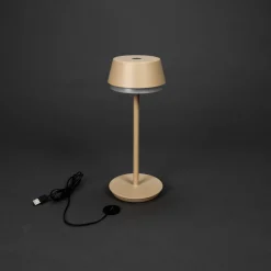 Tischleuchte Lyon sand, 30cm, Konstsmide