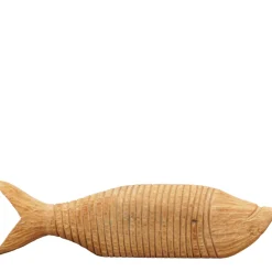 Wandobjekt Deko Fisch Naturholz, Holzfisch 49x13cm