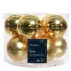 Weihnachtsbaumkugeln aus Glas, gold glanz/matt, Ø6cm, 10St/Box, Decoris
