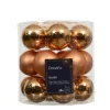 Weihnachtsbaumkugeln aus Glas, brandy glanz/matt, Ø4cm, 18St/Box, Decoris