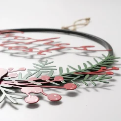 Weihnachtshänger Noel: Frohes Fest, Metallhänger Weihnachten rund, Boltze Home Collections