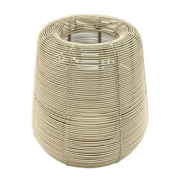 Windlicht Dazz creme, Metallwindlicht aus dünnen Drähten, 23x24cm