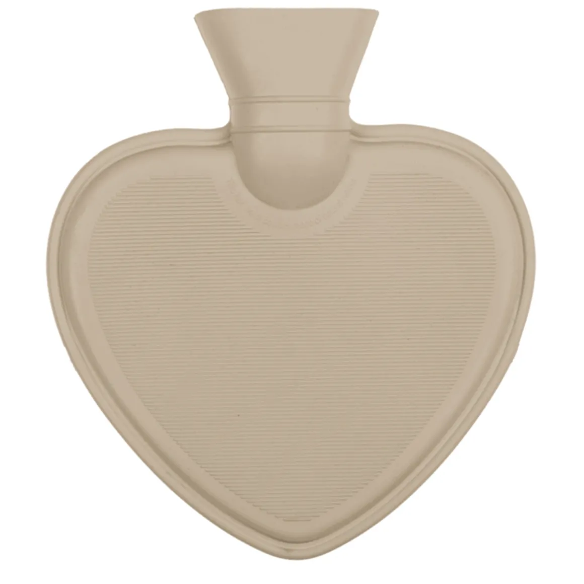 Wärmflasche Landhaus Hirsch, Herzform, Filzbezug mit Hirschmotiv und Kordel, braun-grau