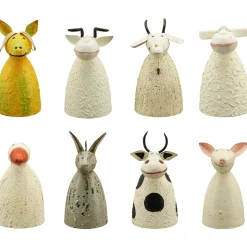 Zaunhocker Bauernhoftier Esel used look, kleiner Metallesel graubraun, 18cm