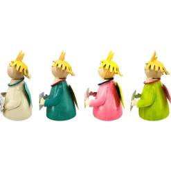 Zaunhocker Engel Schutzengel, Metallengel mit Krone und Schild: Ein herzliches Danke, 16cm